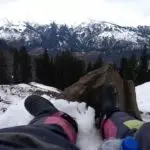 Relaxing amid snow-covered landscapes in Manali, HP, India.